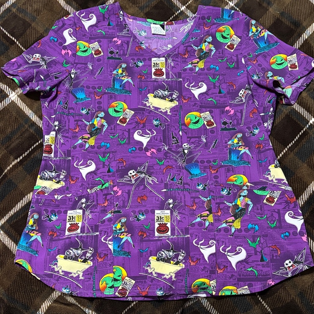 Disney Nightmare Before Christmas scrub top